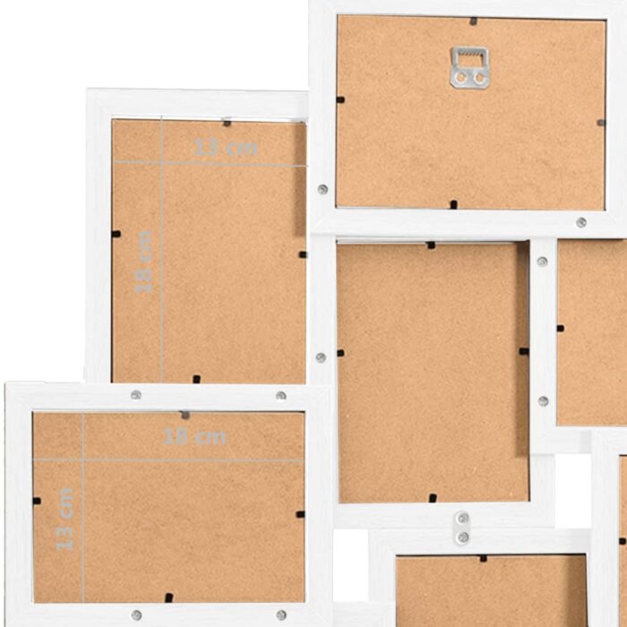 Collage de cadres photo pour photo de 10x(13x18 cm) Blanc MDF – Image 6