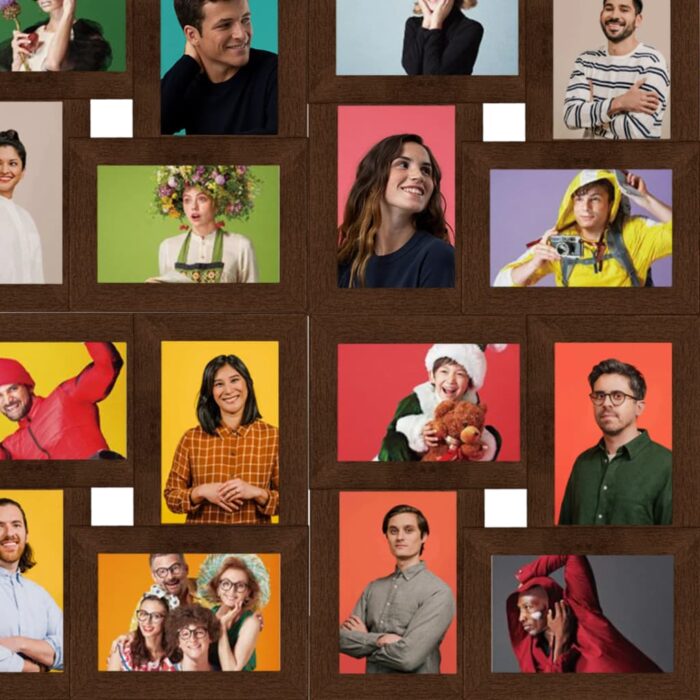 Collage de cadres photo de photo 24x(13x18 cm) Marron foncé MDF – Image 2