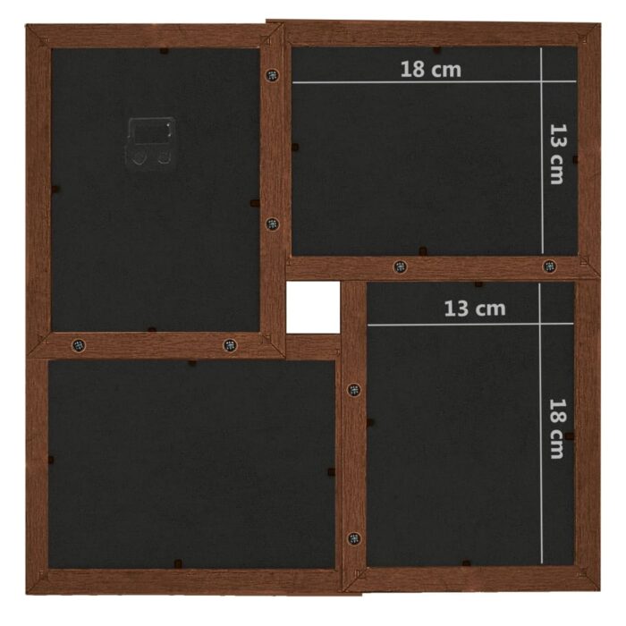 Collage de cadres photo de photo 24x(13x18 cm) Marron foncé MDF – Image 6