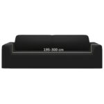 Housse extensible de canapé 2 places Crème Jersey de polyester – Image 4