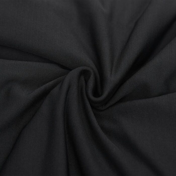 Housse extensible de canapé 4 places Noir Jersey de polyester – Image 2