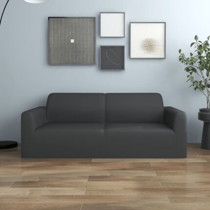 Housse extensible canapé 2places Anthracite Jersey de polyester