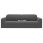 Housse extensible de canapé 2places Anthracite Jersey polyester – Image 4
