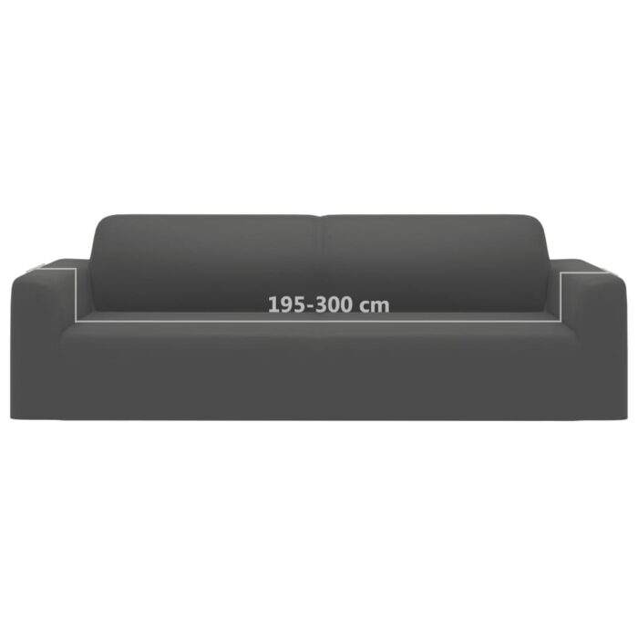 Housse extensible de canapé 2places Anthracite Jersey polyester – Image 4