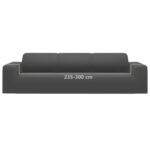 Housse extensible canapé 4places Anthracite Jersey de polyester – Image 4