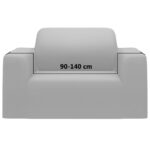 Housse extensible de canapé Gris Jersey de polyester – Image 4