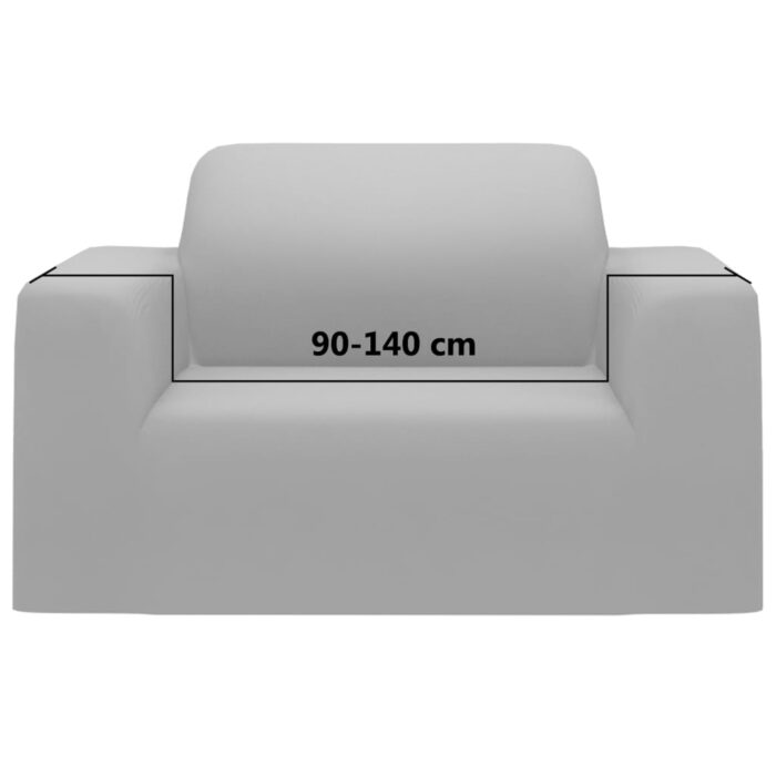 Housse extensible de canapé Gris Jersey de polyester – Image 4