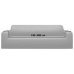 Housse extensible de canapé 2 places Gris Jersey de polyester – Image 4