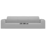 Housse extensible de canapé 4 places Gris Jersey de polyester – Image 4