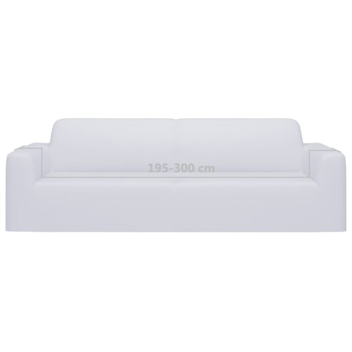 Housse extensible de canapé 2 places Blanc Jersey de polyester – Image 4