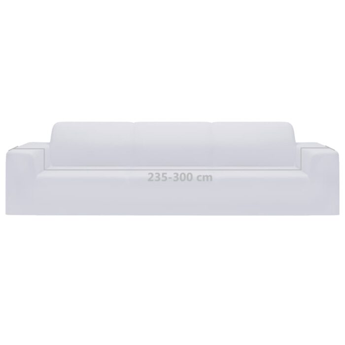 Housse extensible de canapé 4 places Blanc Jersey de polyester – Image 4