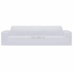 Housse extensible de canapé 4 places Blanc Jersey de polyester – Image 5