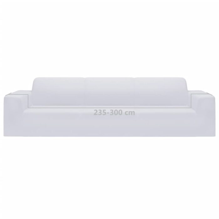 Housse extensible de canapé 4 places Blanc Jersey de polyester – Image 5