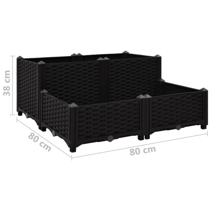 Lit surélevé 80x80x38 cm Polypropylène – Image 4