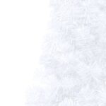 Demi-arbre de Noël artificiel pré-éclairé et boules blanc 240cm – Image 6