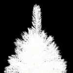 Arbre de Noël artificiel pré-éclairé et boules blanc 180 cm – Image 3