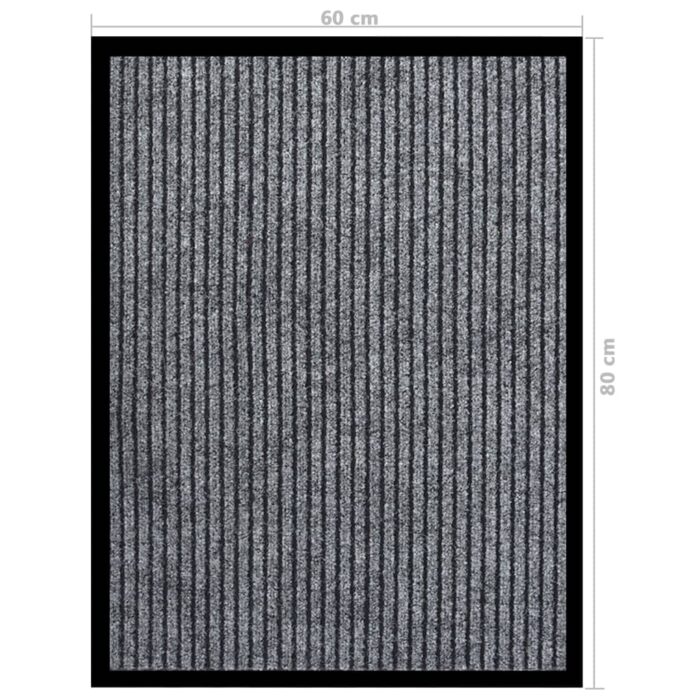 Paillasson rayé Gris 60x80 cm – Image 5