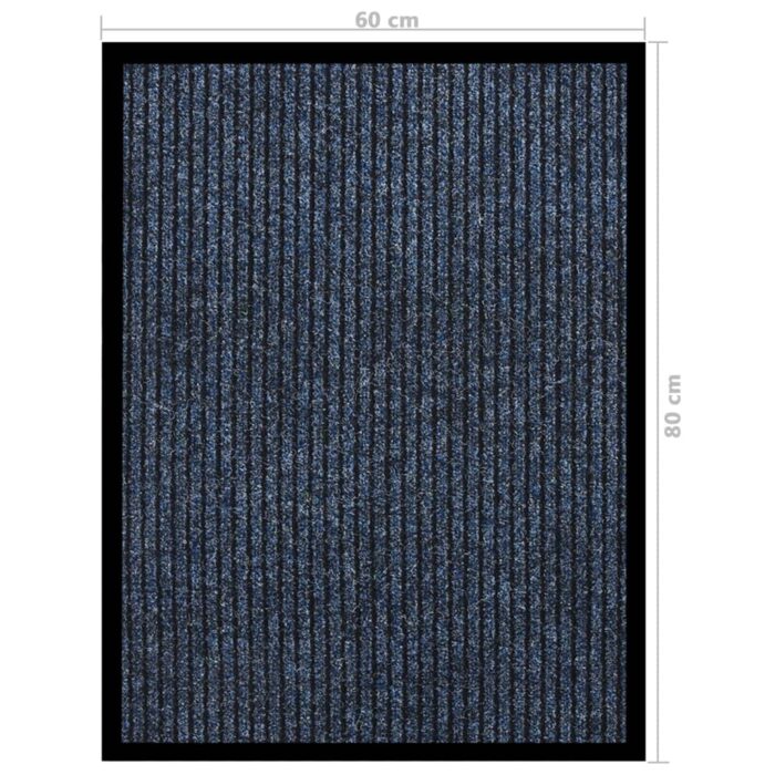 Paillasson rayé Bleu 60x80 cm – Image 5