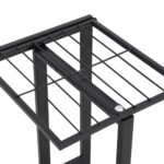 Support pour plantes 4 niveaux 43x22x76 cm Noir Métal – Image 4