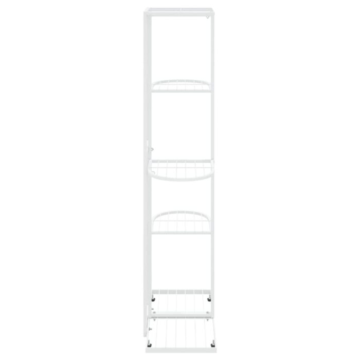 Support pour plantes 5 niveaux 43x22x98 cm Blanc Métal – Image 2