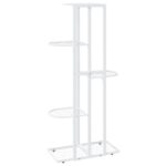 Support pour plantes 5 niveaux 43x22x98 cm Blanc Métal – Image 3
