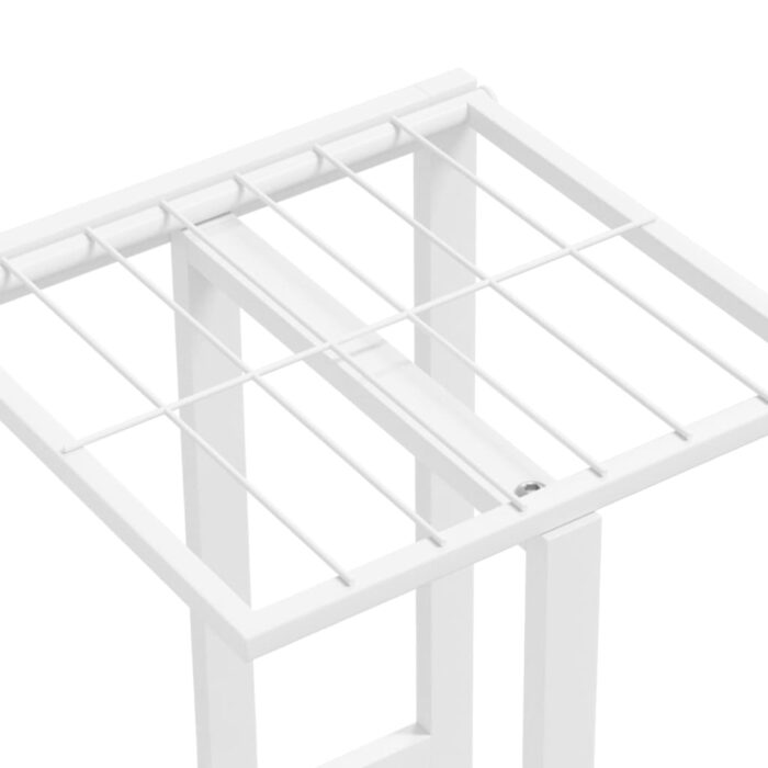 Support pour plantes 5 niveaux 43x22x98 cm Blanc Métal – Image 4