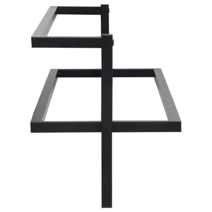 Porte-serviettes Noir 95x25x22 cm Fer – Image 2