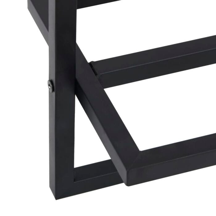 Porte-serviettes Noir 95x25x22 cm Fer – Image 4