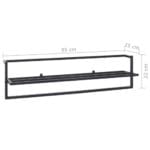 Porte-serviettes Noir 95x25x22 cm Fer – Image 5