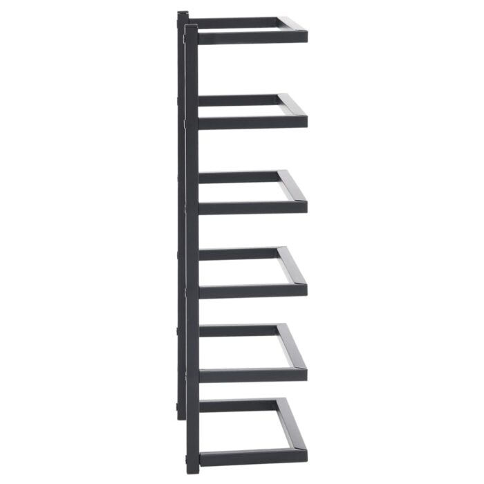 Porte-serviette Noir 24x12x48 cm Acier – Image 2