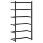 Porte-serviette Noir 24x12x48 cm Acier – Image 3
