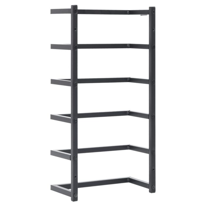 Porte-serviette Noir 24x12x48 cm Acier – Image 3