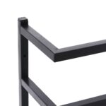 Porte-serviette Noir 24x12x48 cm Acier – Image 4