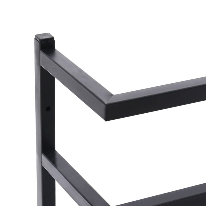 Porte-serviette Noir 24x12x48 cm Acier – Image 4