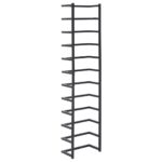 Porte-serviette Noir 24x12x96 cm Acier – Image 3