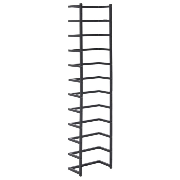 Porte-serviette Noir 24x12x96 cm Acier – Image 3