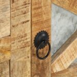 Meuble TV 110x30x45 cm Bois de manguier brut – Image 3