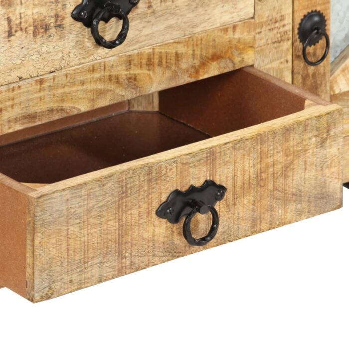 Meuble TV 110x30x45 cm Bois de manguier brut – Image 8