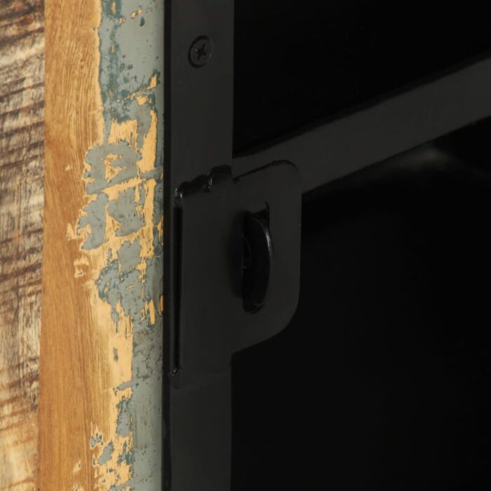 Meuble TV 110x30x45 cm Bois de récupération massif – Image 2