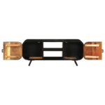 Meuble TV 110x30x45 cm Bois de récupération massif – Image 6