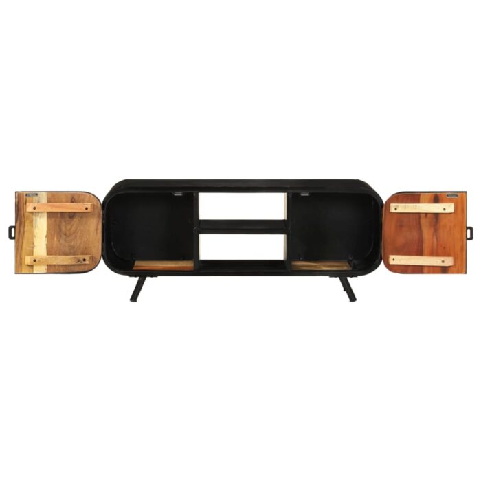 Meuble TV 110x30x45 cm Bois de récupération massif – Image 6