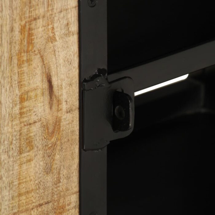 Meuble TV 110x30x45 cm Bois de manguier brut – Image 2