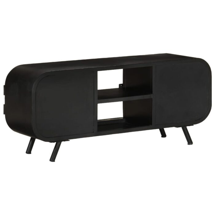 Meuble TV 110x30x45 cm Bois de manguier brut – Image 4