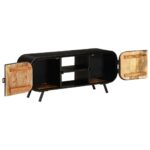 Meuble TV 110x30x45 cm Bois de manguier brut – Image 5