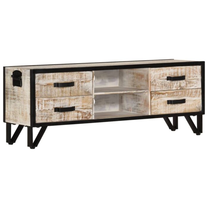 Meuble TV 110x30x41 cm Bois d'acacia massif – Image 11