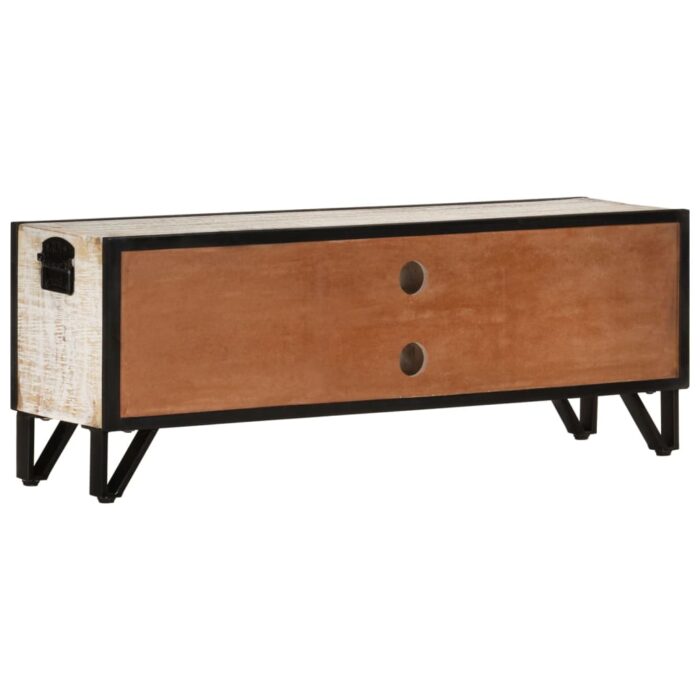 Meuble TV 110x30x41 cm Bois d'acacia massif – Image 3