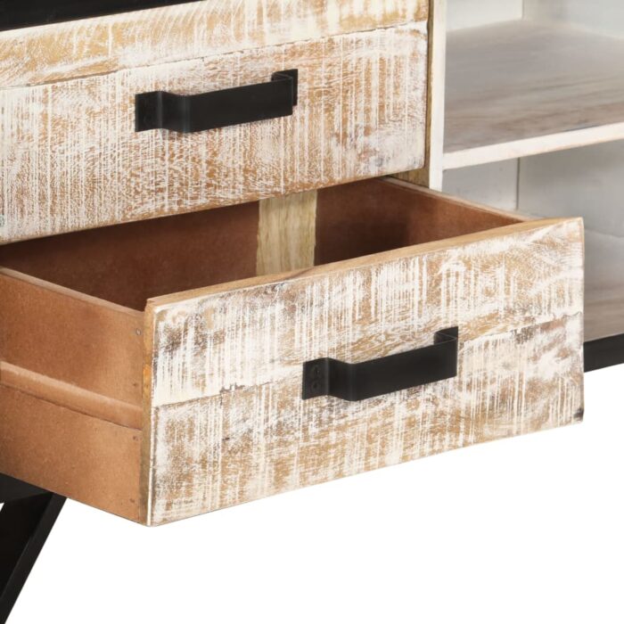 Meuble TV 110x30x41 cm Bois d'acacia massif – Image 5