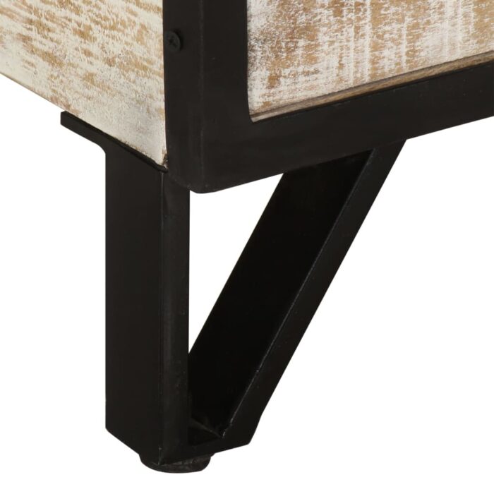 Meuble TV 110x30x41 cm Bois d'acacia massif – Image 6