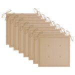 Chaises de jardin et coussins lot de 8 Bois acacia solide Gris – Image 5