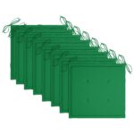 Chaises de jardin et coussins lot de 8 Bois acacia solide Gris – Image 4